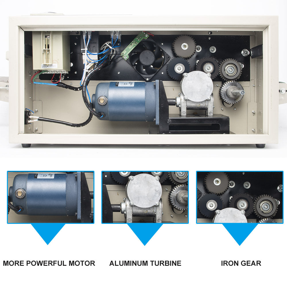 Continuous Sealing Machine FR-900 Automatic Plastic Bag Band Sealer Stamp Coding