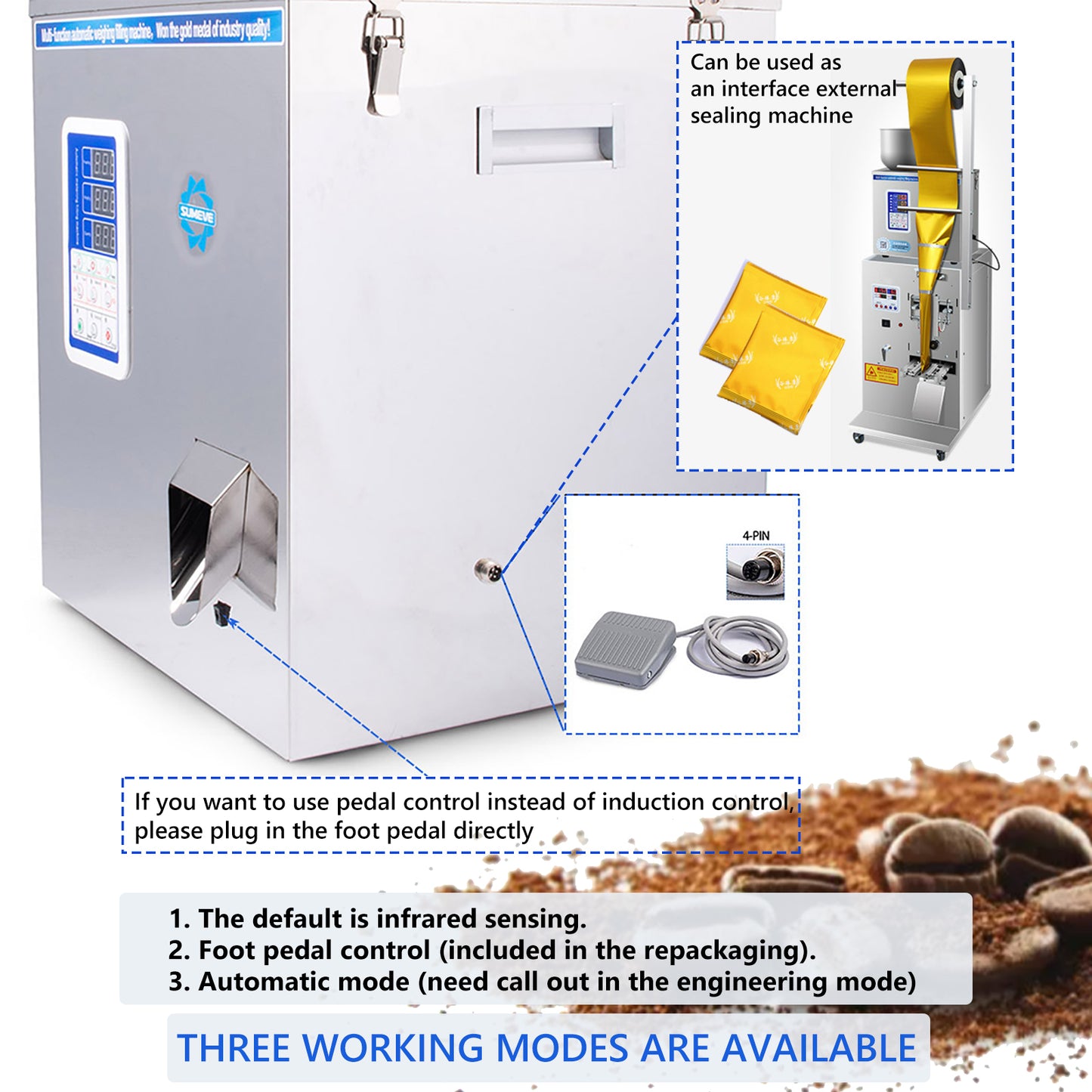 Powder Filling Machine Automatic Intelligent Particle Weighing Filling Machine 2-100g